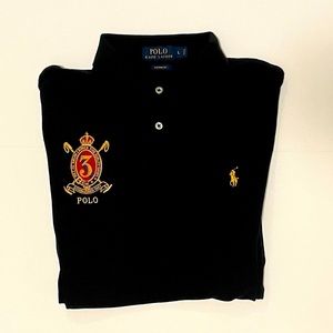 Black Polo by Ralph Lauren with Special Gold Logo
